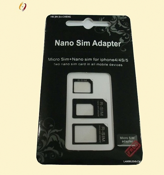 NANO SIM ADAPTER for Phone 4/4S/5(Black)